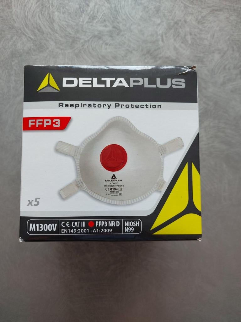 5 masques FFP3 Deltaplus, Ophalen of Verzenden, Nieuw