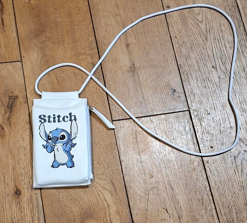 Porte téléphone/portefeuille Stitch, Enlèvement ou Envoi, Utilisé, Blanc