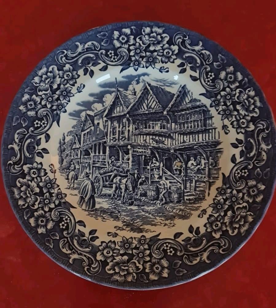 Porsrleinen bord :  taverne / royal tudor  Engeland, Ophalen of Verzenden