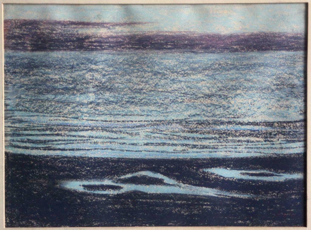 pastel Edith Van Leckwyck (1899-1987) Marine, Antiek en Kunst, Ophalen of Verzenden
