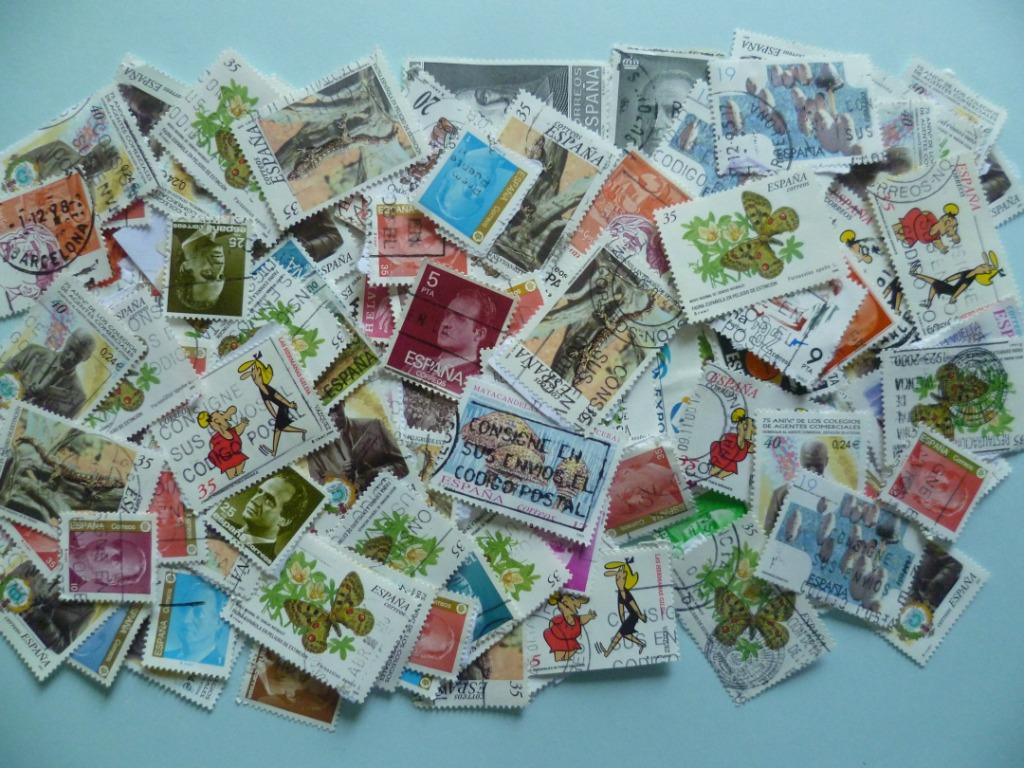 postzegels Spanje stempel filatelie timbres Espagne x 100, Ophalen of Verzenden, Gebruikt