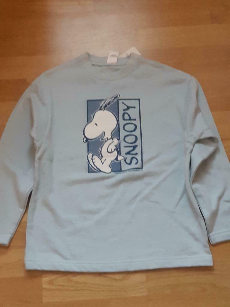 bloes-122/128-lichtblauw+Peanuts-Snoopy tekening-katoen-NIEU, Ophalen, Nieuw, Jongen of Meisje, Shirt of Longsleeve