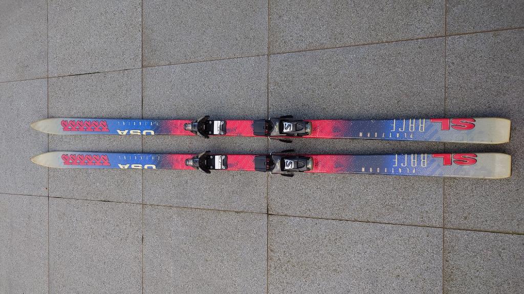 Skilatten K2 SL Race + Salomon 797 skibinding, Ophalen, Salomon, Zo goed als nieuw, Carve