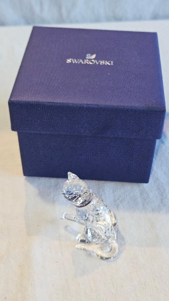 Swarovski Chat +/- 6cm, Ophalen of Verzenden, Zo goed als nieuw, Figuurtje