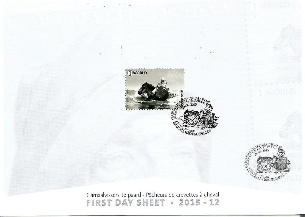 België  2015 FDS  Garnaalvissers  OBP 4538, Met stempel, Ophalen of Verzenden, Postfris, Postfris