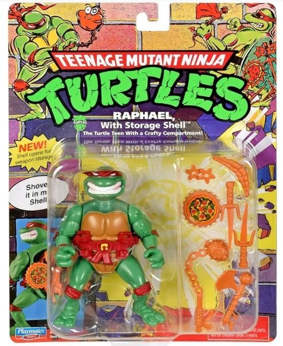 TMNT (1980's) - Raphael with Storage Shell - Retro 10cm, 909 N. Pacific Coast Highway, Suite 800, El Segundo, CA 90245, USA, Playmates Toys