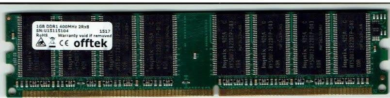 RAM pour PC de Bureau 1 GB OFFTEK U15115104, Computers en Software, RAM geheugen, 400 MHz, Ophalen of Verzenden, DDR, Desktop