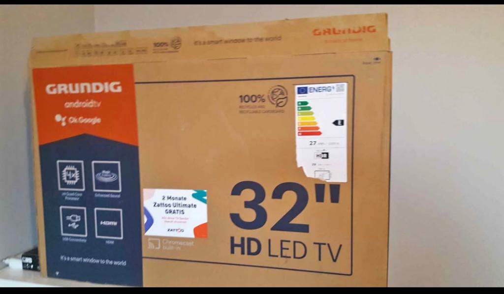 Smart TV 32 inch, TV, Hi-fi & Vidéo, Télévisions, Comme neuf, Grundig, Smart TV, Enlèvement