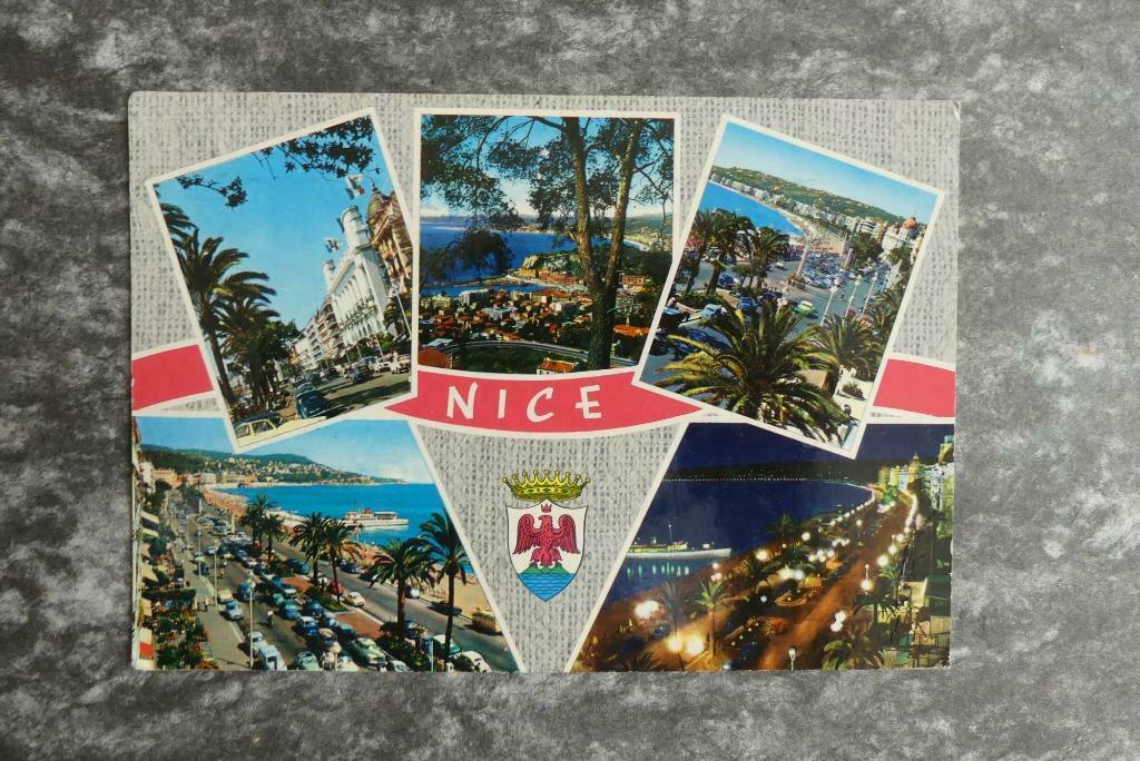 Postkaart 4/6/1972 Côte d'Azur, Nice, Frankrijk, Ophalen of Verzenden, 1960 tot 1980, Gelopen, Frankrijk