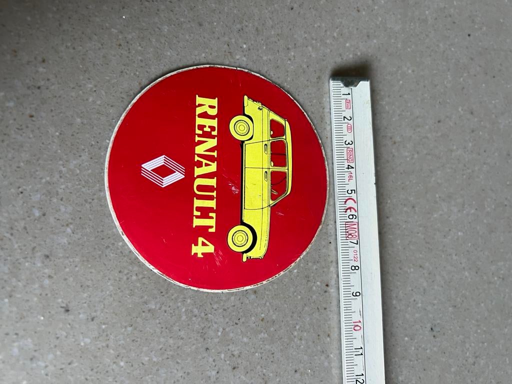 Autocollant autocollant Old Renault 4, Collections, Envoi, Utilisé, Voiture ou Moto