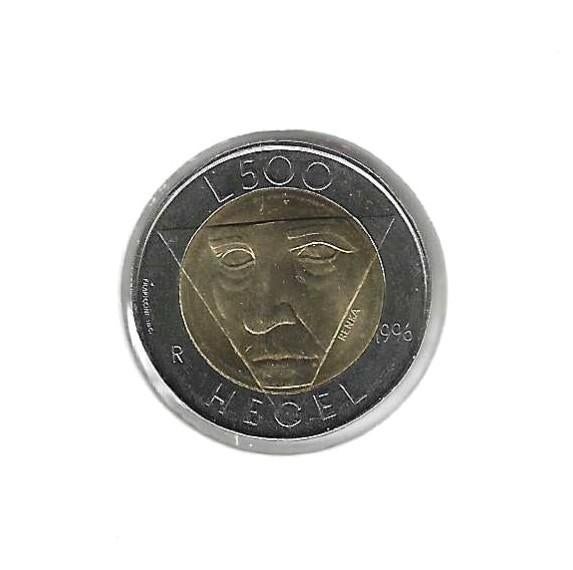 San Marino, 500 Lire 1996, Hegel., Enlèvement ou Envoi, Autres pays, Monnaie en vrac