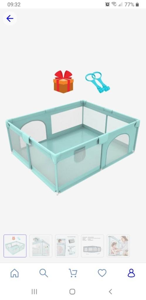 rechthoekige speelbox/kinderbox/grondbox/babypark, Ophalen, Zo goed als nieuw, Rechthoekig