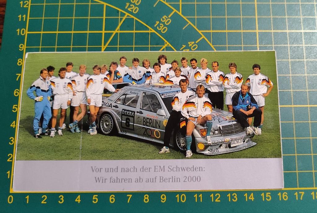 Sticker 1992 DTM Mercedes 190 Deutsche Mannschaft Schweden, Enlèvement ou Envoi