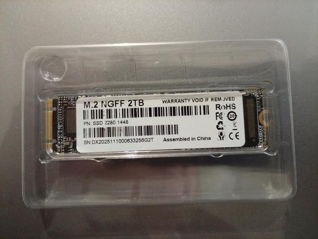 M.2 SATA SSD VAN 2 TB, Computers en Software, Harde schijven, Intern, Nieuw, Ophalen of Verzenden, 2 TB