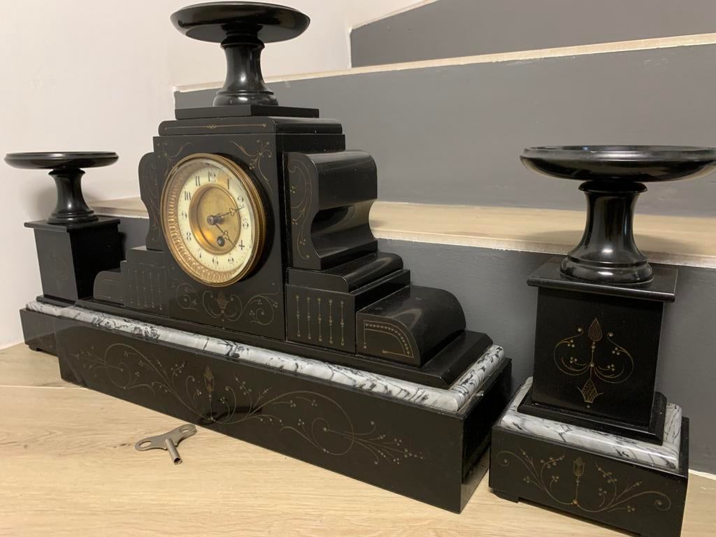 Bronzen marmeren schouw, Antiek en Kunst, Ophalen
