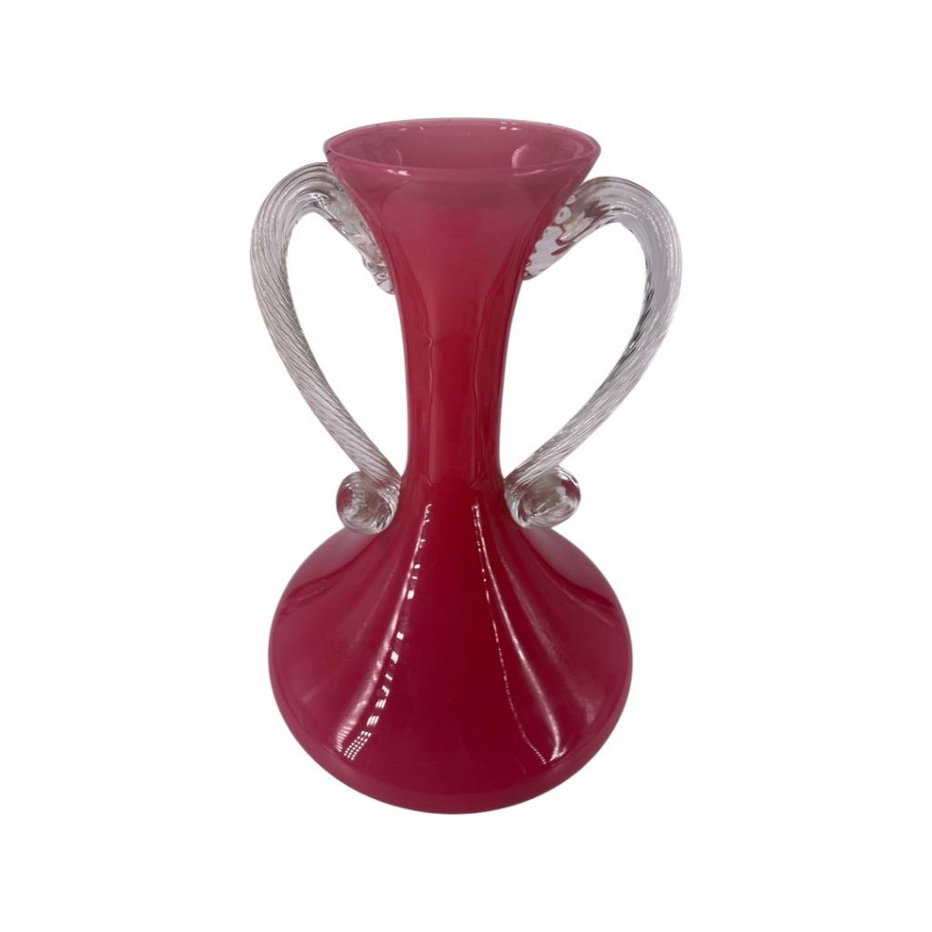 Vase Rose en cristal de Murano, Enlèvement ou Envoi
