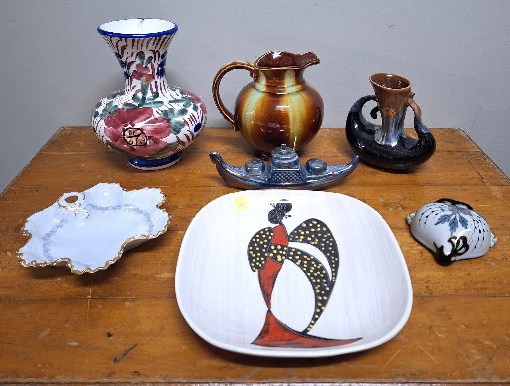 Porseleinen en aardewerk decoratie vintage, Enlèvement