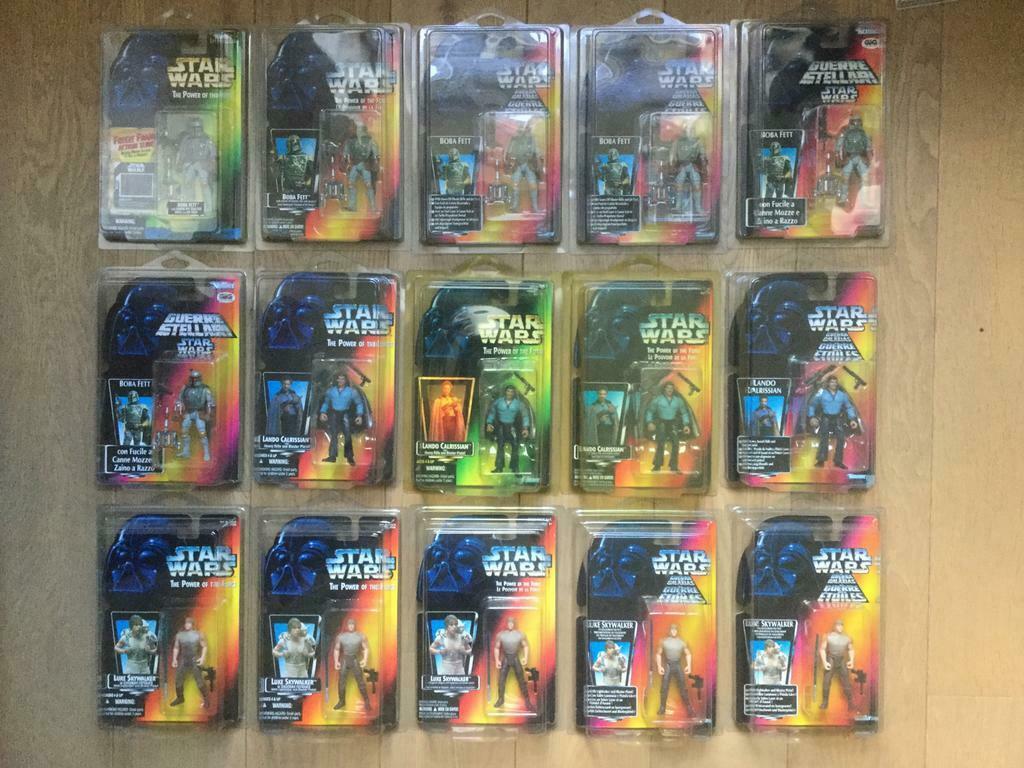 Star wars POTF2 Boba Fett - Lando Calrissian - Luke Dagobah, Enlèvement, Neuf, Figurine