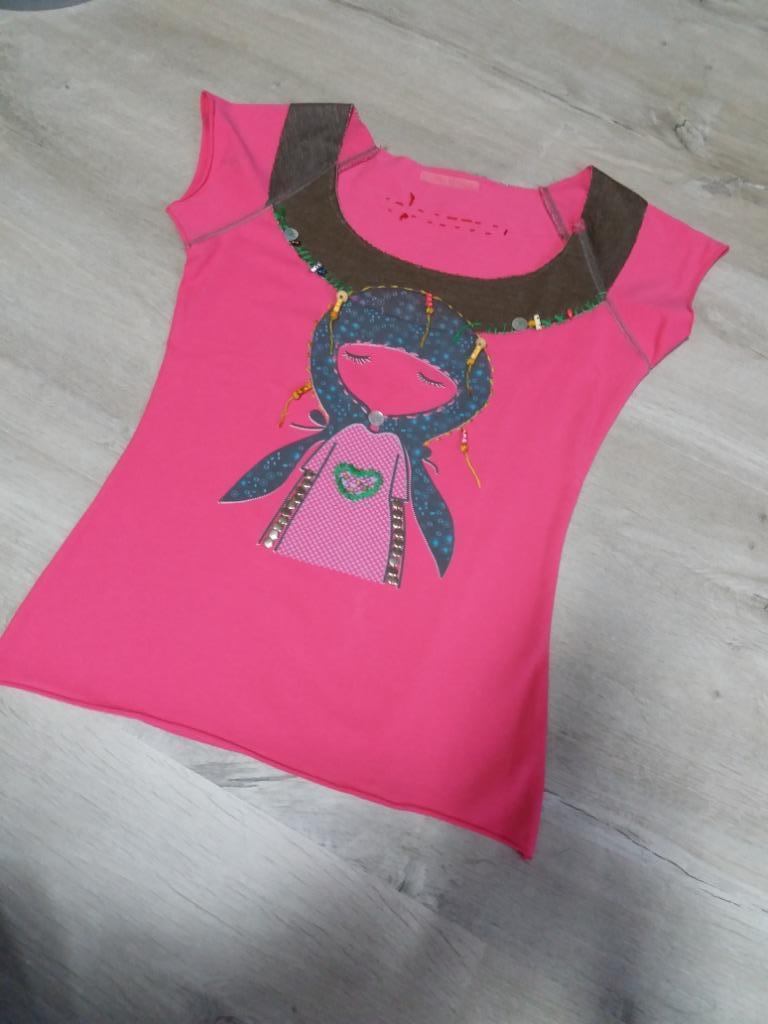 T-shirt dames , maat S  - Royal , fuchsia = NIEUW, Neuf, Manches courtes, Enlèvement ou Envoi, Taille 36 (S)