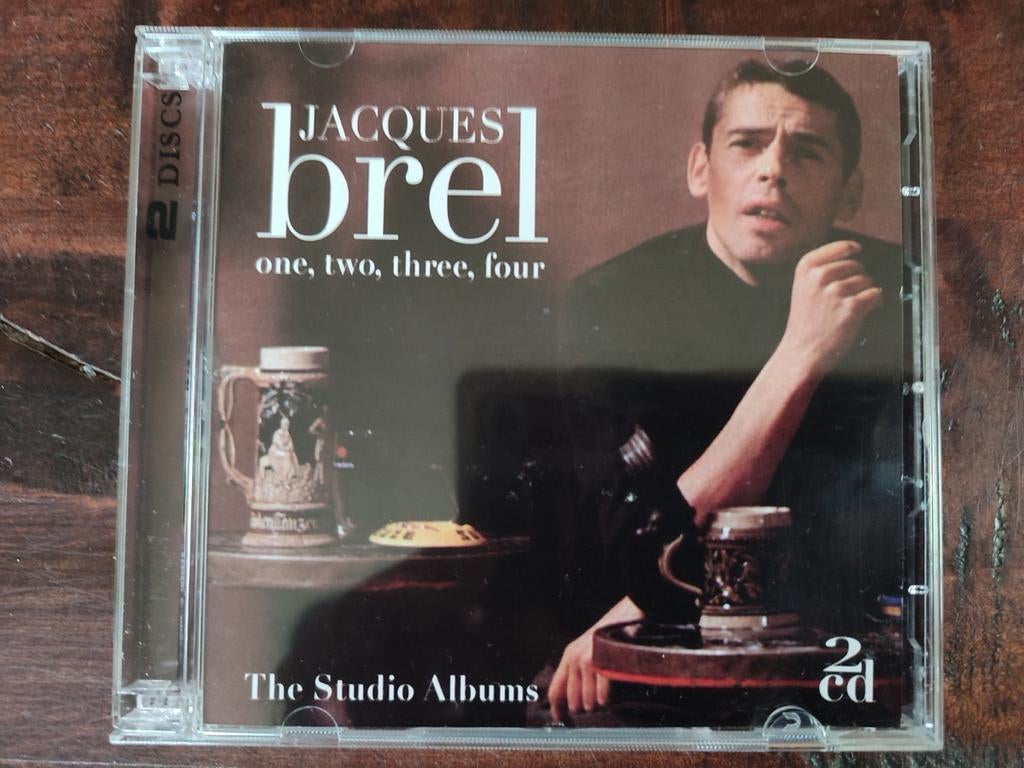 2-CD : JACQUES BREL - ONE,TWO,THREE,FOUR   THE STUDIO ALBUMS, Cd's en Dvd's, Ophalen of Verzenden, Zo goed als nieuw