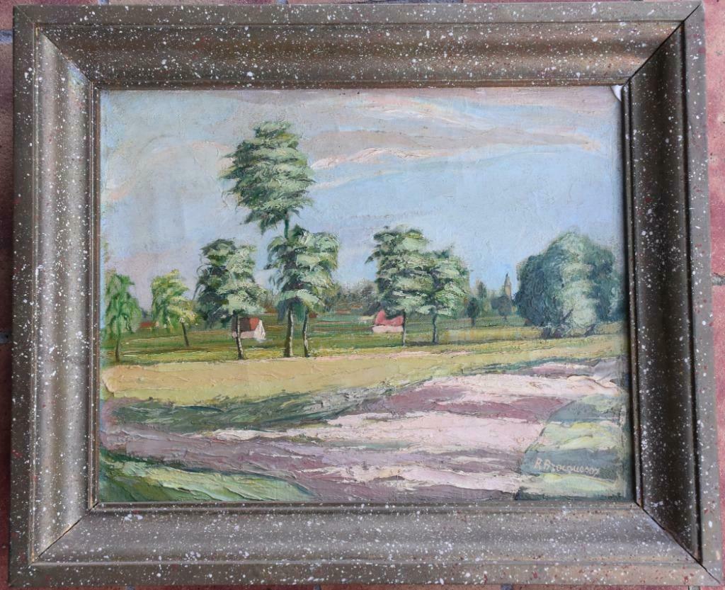 Peinture à l'huile Raymond Broquesoy, Antiquités & Art, Art | Peinture | Classique, Enlèvement ou Envoi