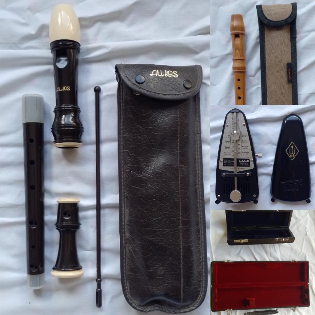 Flûtes, étuis, métronome, Enlèvement ou Envoi, Comme neuf, Avec valise, étui ou housse