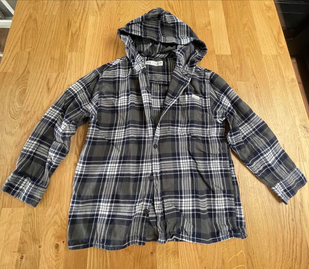 Chemise à carreaux Zara t.122, Comme neuf, Zara, Garçon, Chemise ou À manches longues