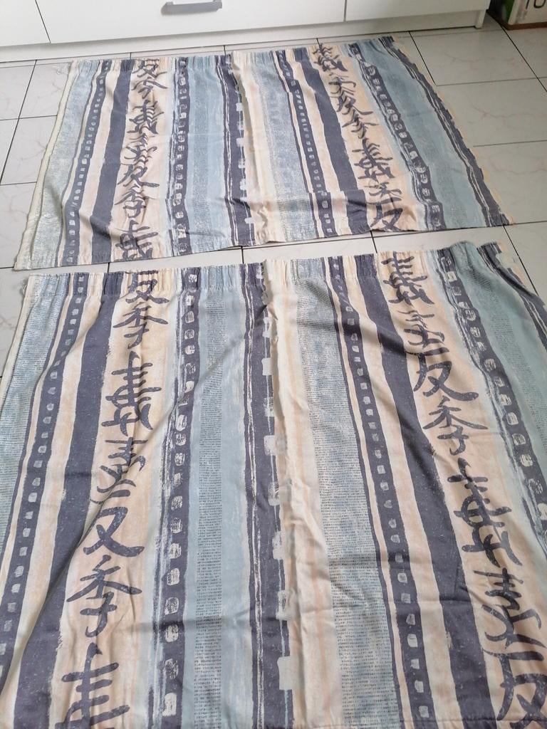 2 kant en klare gordijnen Chinees motiefje, Huis en Inrichting, Ophalen of Verzenden, Gebruikt