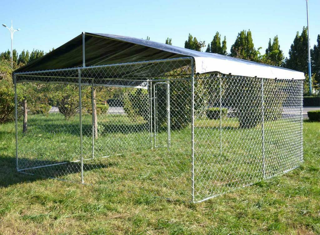 Chenil 16 m² + toiture chenil galvanisé enclos chien chenil, Verzenden, Nieuw