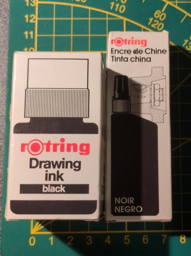 Encre de Chine Rotring vintage, Hobby en Vrije tijd, Tekenen, Ophalen of Verzenden, Gebruikt, Potlood of Stift