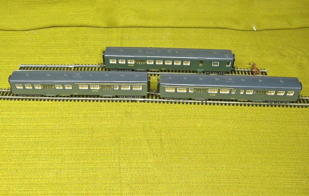 Set van 3 Belgische wagons LIMA H0, Ophalen of Verzenden, Gebruikt, Trein