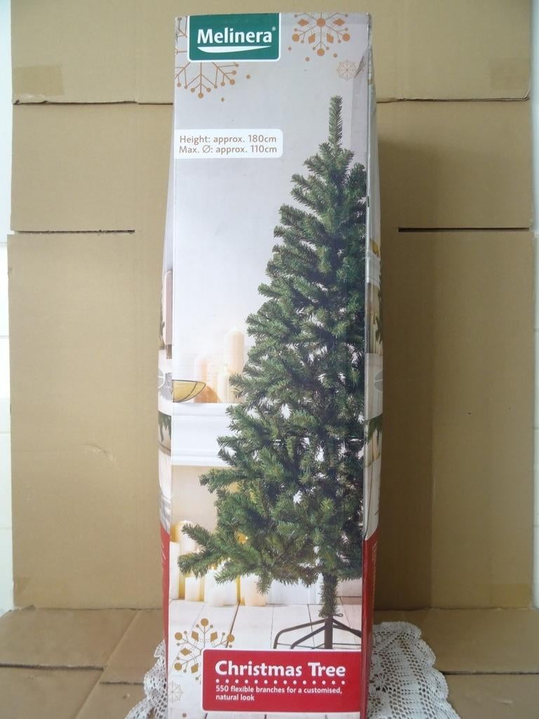 Melinera kerstboom 180cm met decoratie kunst kerstboom 180cm, Diversen, Ophalen of Verzenden, Gebruikt