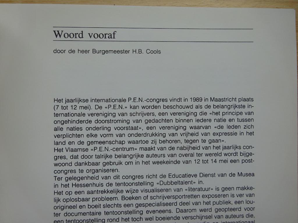 Dubbeltalent, 1989 Hessenhuis Antwerpen, Ophalen of Verzenden, Zo goed als nieuw, Schilder- en Tekenkunst