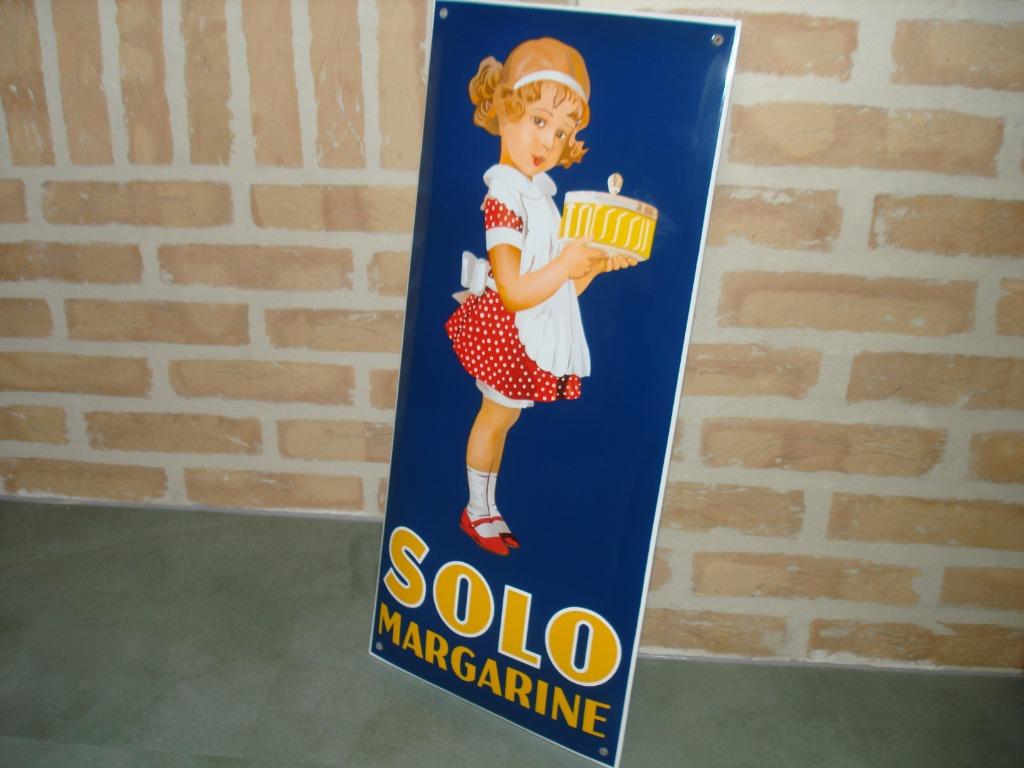 emaille bord  " SOLO ", Ophalen of Verzenden