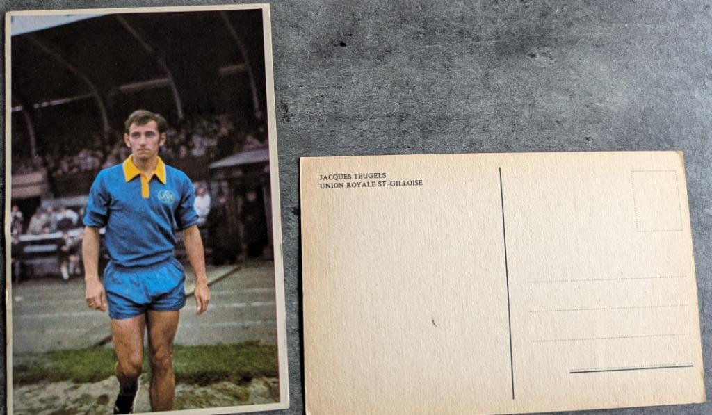 CARTE POSTALE DE FOOTBALL JACQUES TEUGELS UNION ST GILLES, Envoi