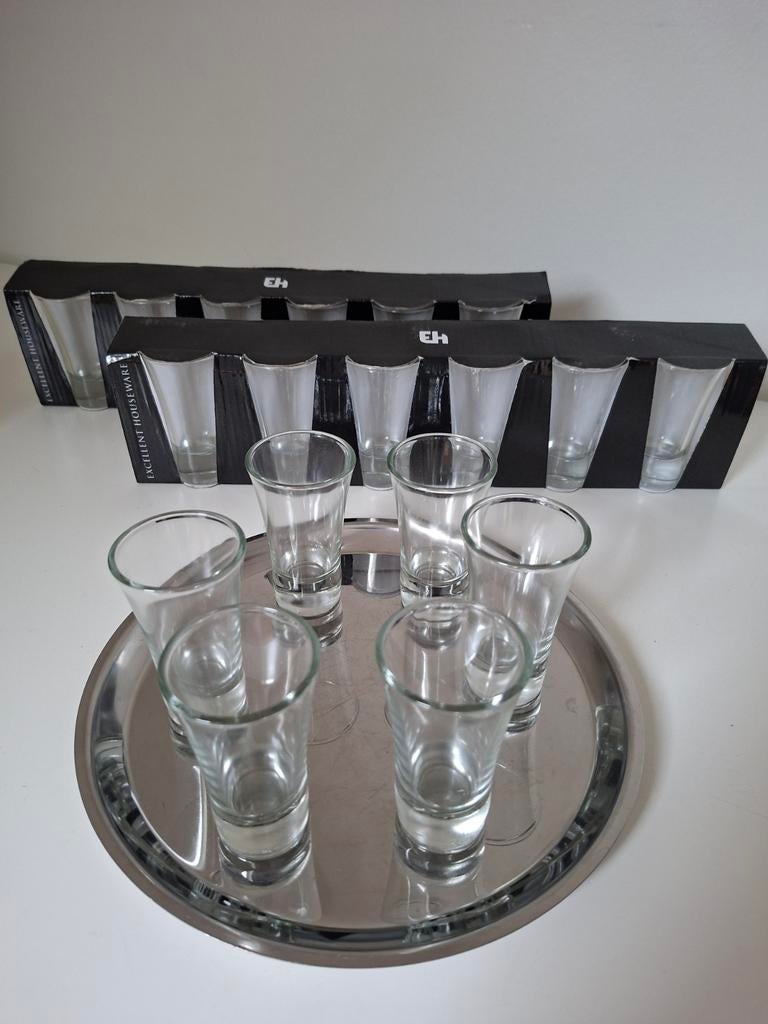 borrelglazenset 18 stuks 60 ml excellent house ware, nieuw, Ophalen