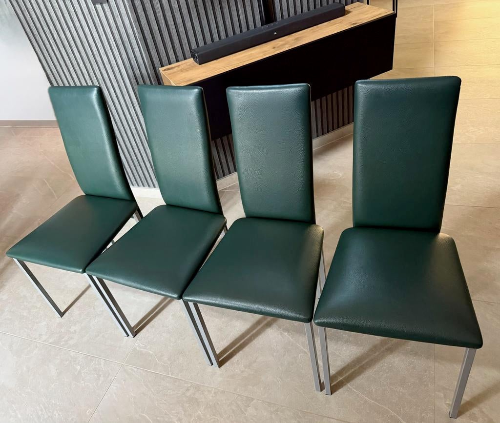 Lot de 4 chaises robustes similicuir, Autres couleurs, Enlèvement, Utilisé, Cuir