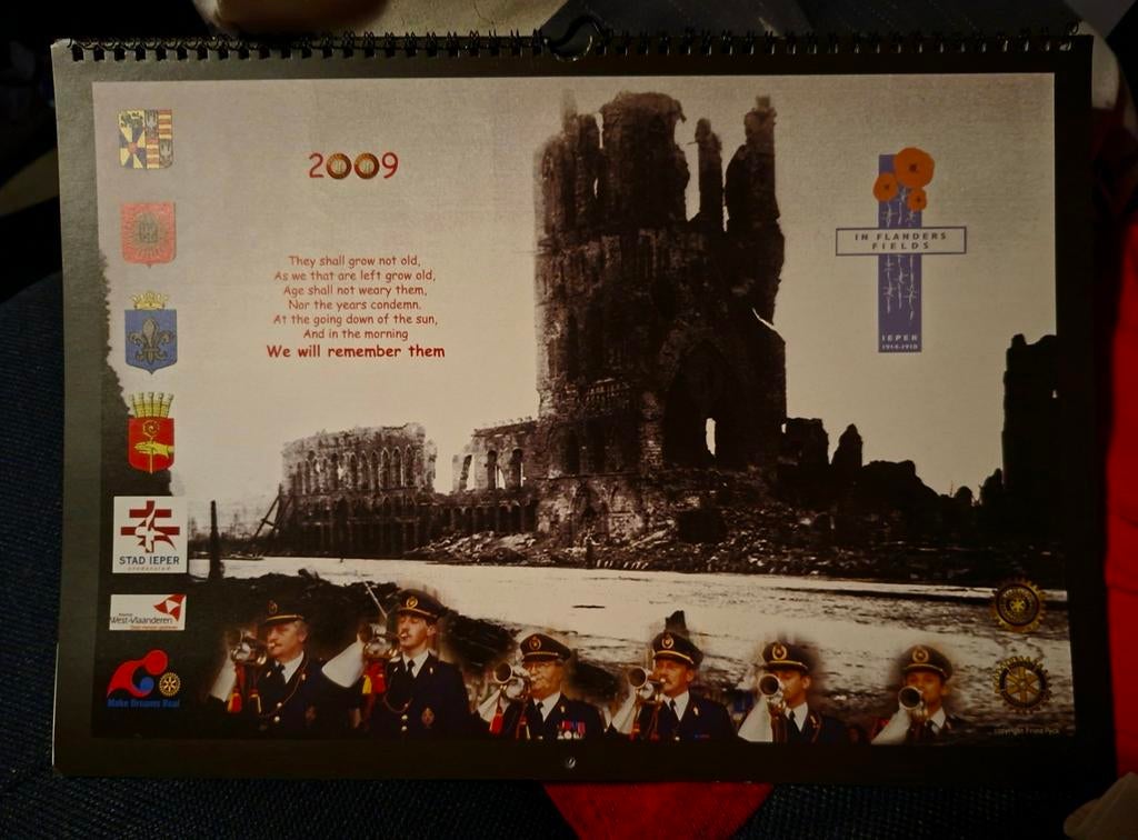 Kalender ieper 2009, foto's frans pyck., Ophalen of Verzenden