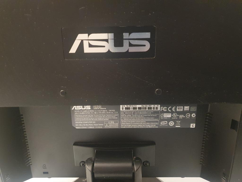 Ecran ASUS VW192S, Informatique & Logiciels, Moniteurs, Gaming, HD, Asus, 61 à 100 Hz