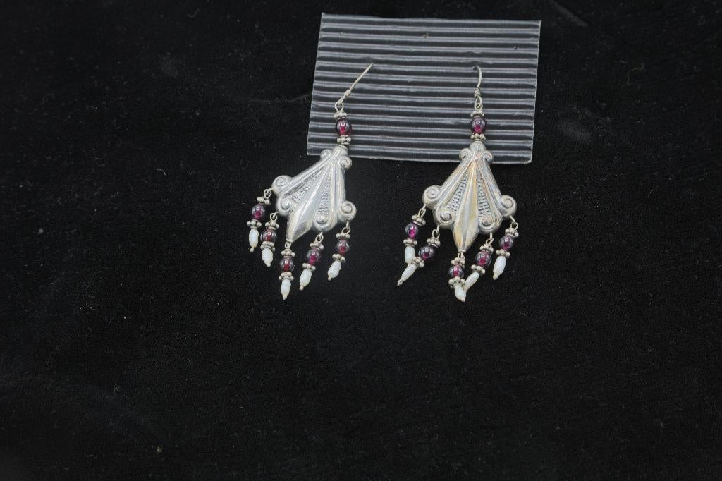 Boucles d'oreilles en argent — fabriquées à la main à Bali, Neuf, Enlèvement ou Envoi, Argent, Argent