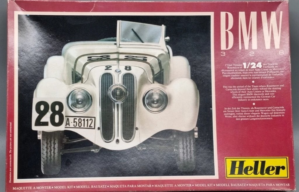 1:24 Heller kit 80782 BMW 328 roadster 24h Le Mans 1939 #28, Hobby en Vrije tijd, Modelbouw | Auto's en Voertuigen, Auto, 1:32 tot 1:50