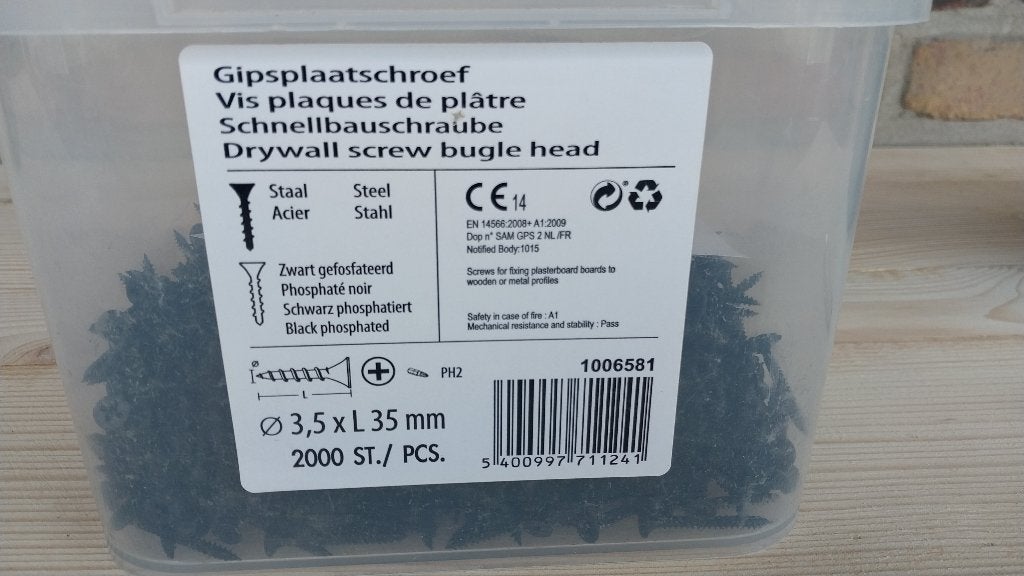 Gipsplaatschroeven, Bricolage & Construction, Quincaillerie & Fixations, Enlèvement, Neuf, Moins de 50 mm, Vis