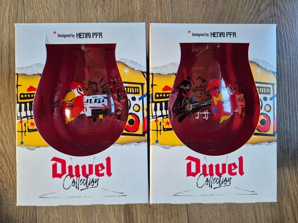 2x Duvelglas Duvel Collection Henry PFR Peiffer DJ, Verzamelen, Ophalen of Verzenden, Duvel