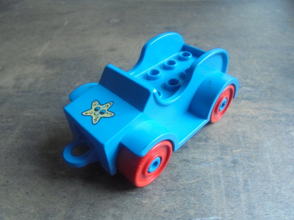 Lego Duplo Car Base 2x6 with Body Racer Car (zie foto's) 3, Enlèvement ou Envoi, Utilisé, Briques en vrac, Duplo