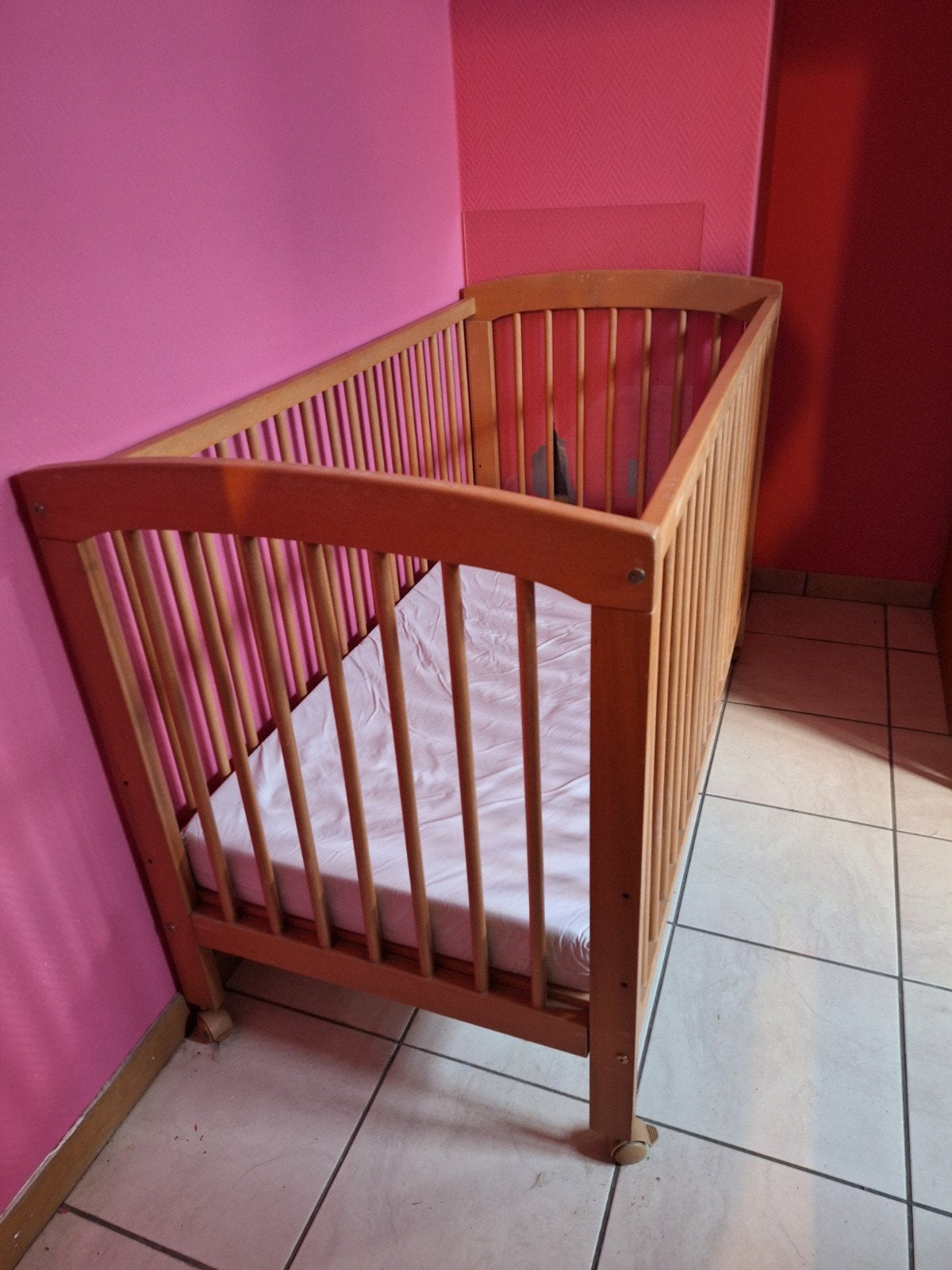 babybedje met matrasje, Ophalen