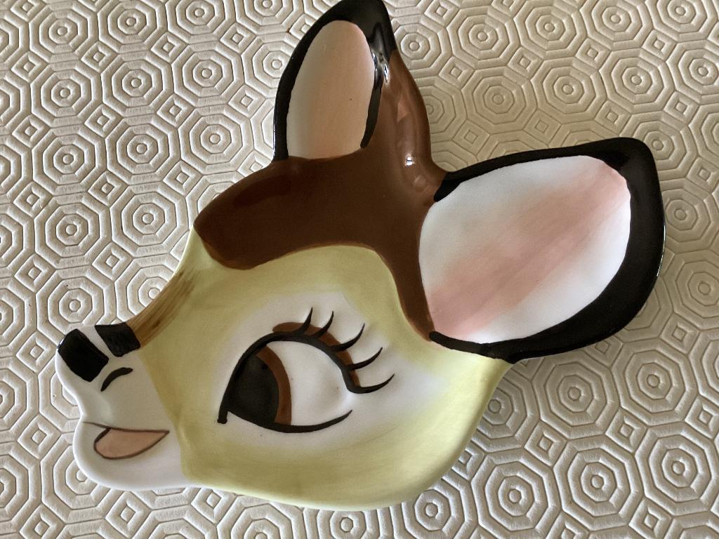 Bambi-Disney, jaren 50/60, schaaltje of muurdeco. Bieden., Ophalen of Verzenden, Nieuw