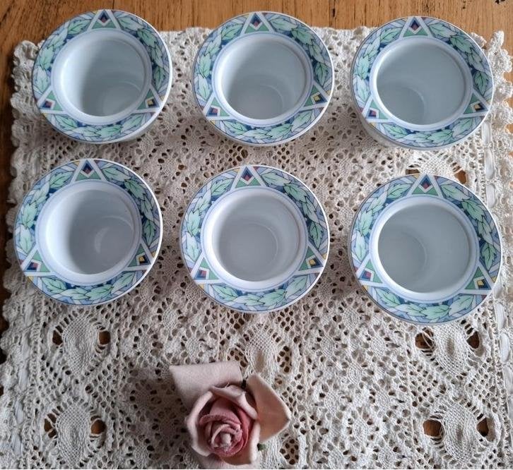 8 Arzberg Merison eierdopjes , Albert Heijn servies, Assiettes(s), -, Comme neuf, Autres styles