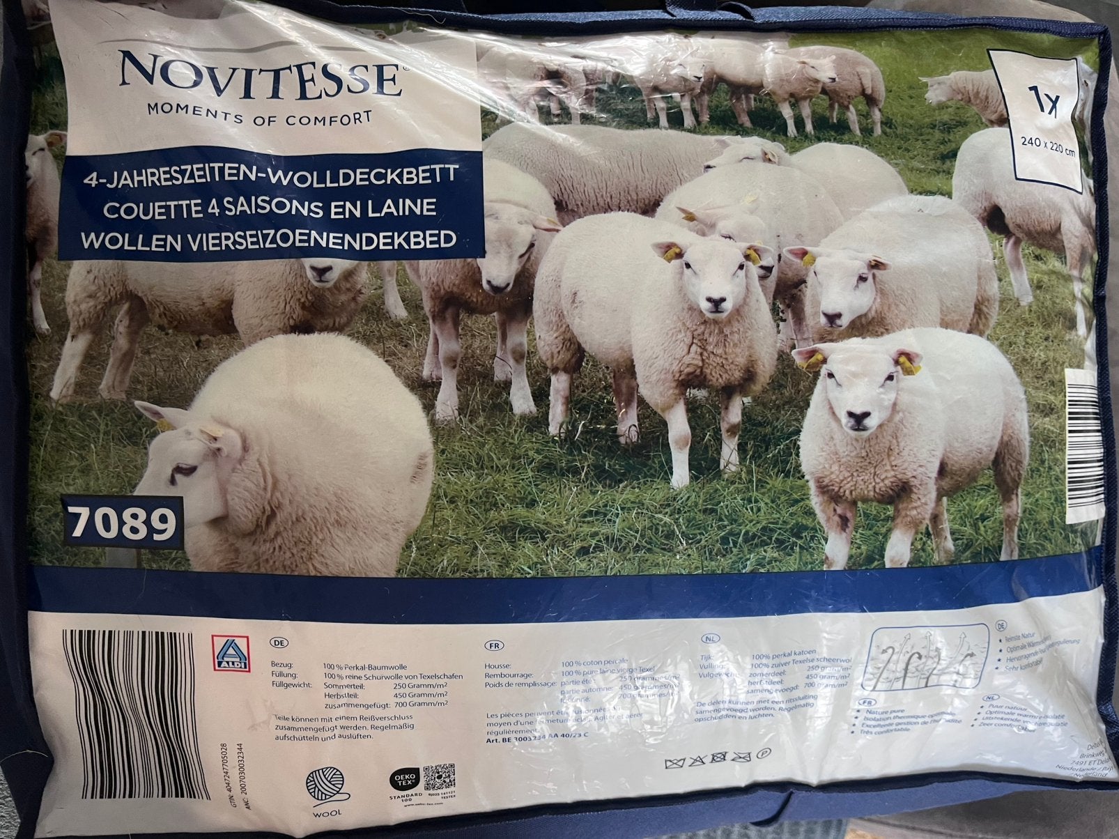 Dekbed 220x240 echte scheerwol, Ophalen, Zo goed als nieuw