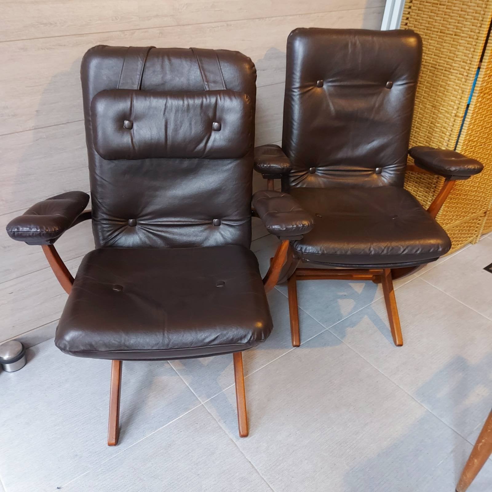 Vintage Polyconfort POLY-X, Ophalen, Minder dan 75 cm, Leer, Zo goed als nieuw