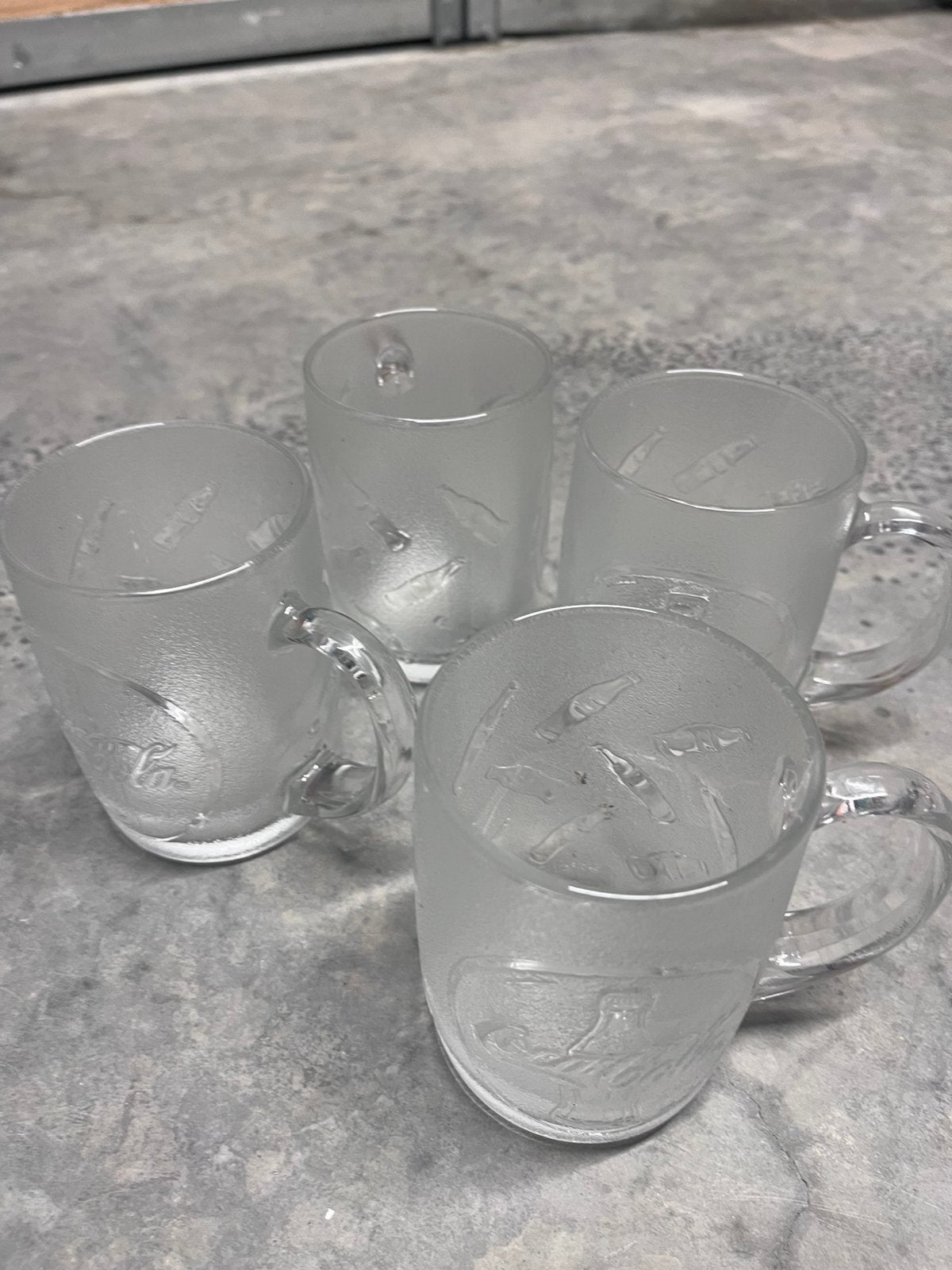 Coca cola glazen met oor, Ophalen, Zo goed als nieuw, Frisdrankglas